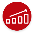 Ícone crescimento contínuo e sustentável